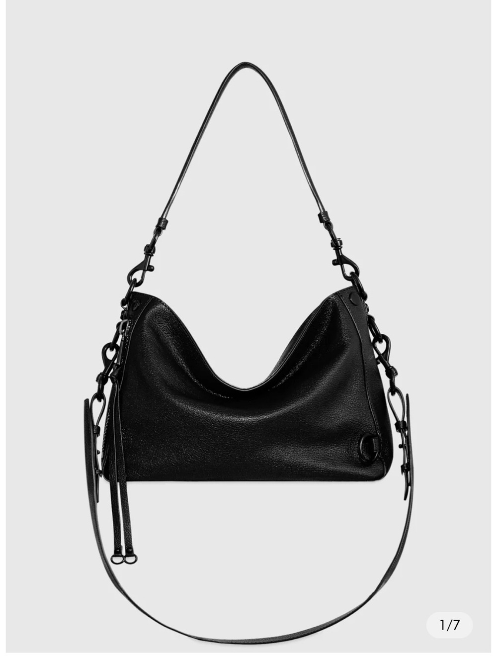 Rebecca Minkoff Burgundy Pebbled Leather Shoulder Hobo